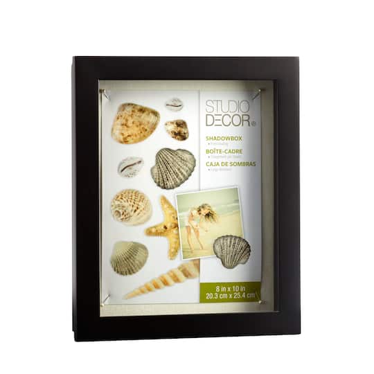 Black Front Opening Shadow Box by Studio Décor